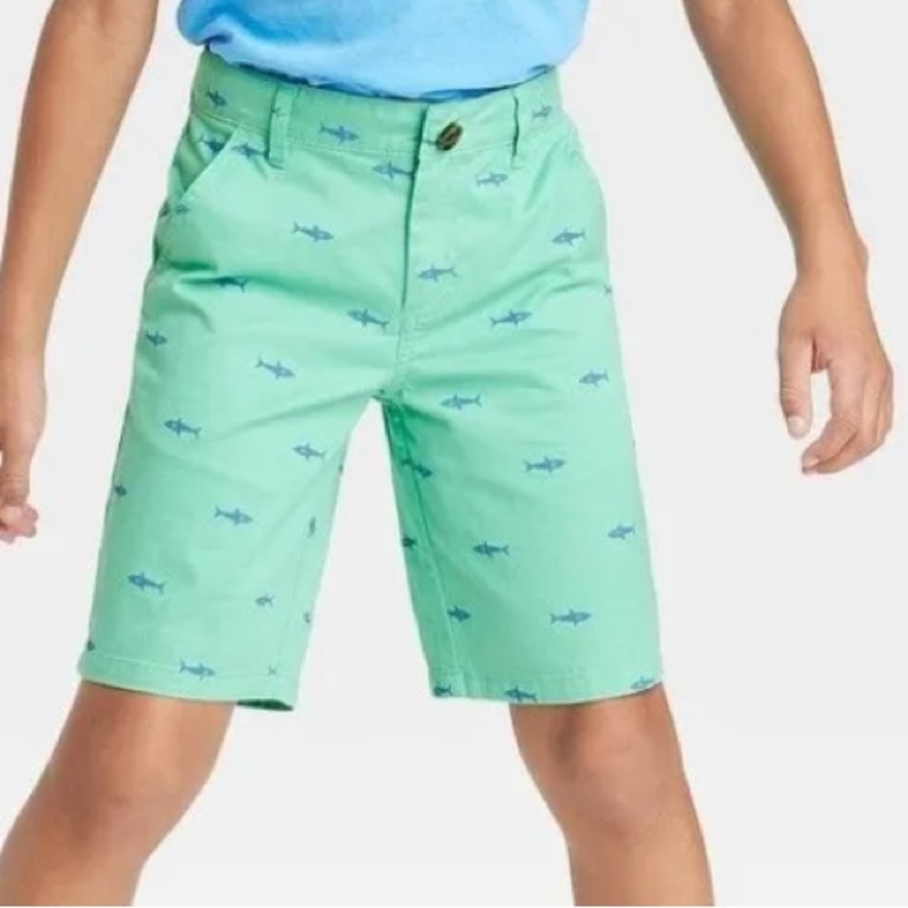 Boys' Flat Front 'At The Knee' Chino Shorts - Picture 3 of 3